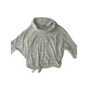 Green Envelope Los Angeles Gray & White Women's Sweater Cowl Neck Size Small